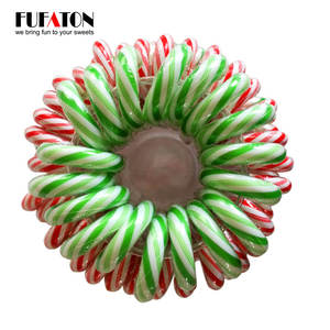 Canne en bonbon gélifié décorée à la main avec des bonbons gélifiés pour Noël - Product Image 4