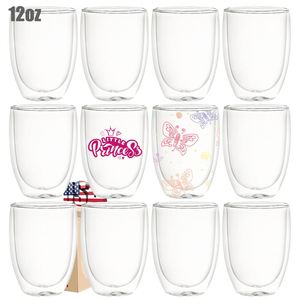 High Borosilicate <b>Double</b> <b>Wall</b> Insulated Tumblers 8oz 12oz 15oz with Hole for Camping Gifts Wedding Hot/Cold Drinks BPA Free - Product Image 4