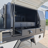 Capot et plateau personnalisés en aluminium 4x4 pour cabine simple avec boîte latérale et protection anti-éclaboussures pour pick-up