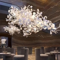 Lustre personnalisé en céramique, lustre en métal et céramique, adapté aux salons, villas et projets hôteliers