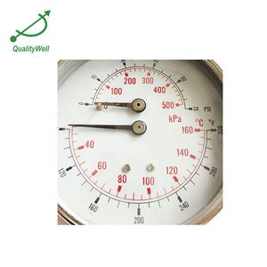 भाप बॉयलर दबाव गेज बिमला थर्मामीटर - Product Image 6