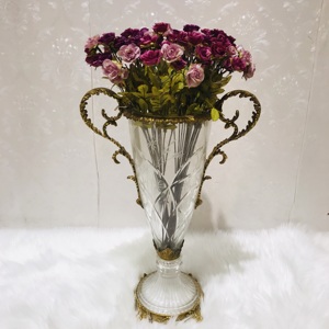 Di Rame puro Vaso Di Cristallo Europeo Americani di Lusso Fiore Dispositivo Da Tavolo Francese Disposizione Dei Fiori Siting Camera Portico <span class=keywords><strong>Arredamento</strong></span> - Product Image 3