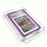 Boîte de rangement magnétique transparente en acrylique pour cartes, adaptée aux plaques intérieures en TPU pour cartes de jeux TCG, de sport et de collection