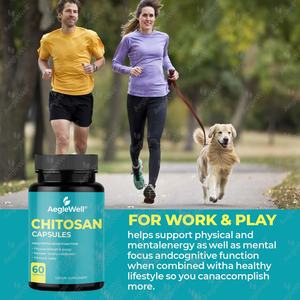 Kapsul AegleWell Ultra <span class=keywords><strong>Chitosan</strong></span> terbaik Naturals <span class=keywords><strong>Chitosan</strong></span> 500 mg kapsul bertindak daripada <span class=keywords><strong>Chitosan</strong></span> biasa untuk manajemen berat - Product Image 4