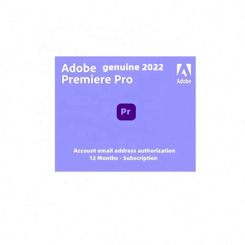 Pr 2022 12-Month Subscription Email addess account Authorization Ado Premiere Pro