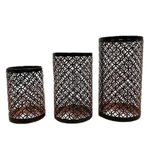Decorazione Natalizia per la Casa, Portacandele in Metallo Nero, Eleganti Portacandele Traforati per Matrimoni, Oggetti Decorativi per Feste e Casa - Product Image 4