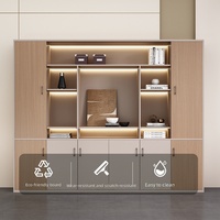 Unidad de Almacenamiento Modular para Oficina con Iluminación LED de Gran Capacidad, Duradera, Fácil de Montar, Multifuncional, Archivadores Ignífugos