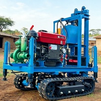 Plataforma de Perforación Portátil de Bajo Consumo con Motor Diésel de 22HP-35HP, Bomba Hidráulica, Profundidad Máxima de 200m, Caja de Cambios, Motor y Perforadora Multibroca para Pozos de Agua