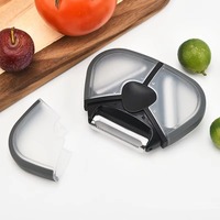 3-in-1 multifunctionele roestvrijstalen aardappel- en fruit- en groenteschiller, huishoudelijk keukenmes, metalen hulpstuk