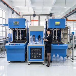 Máquina Semiautomática para Moldeo por Soplado de Botellas PET de 250 ml, 2 Cavidades, 800 BPH, Fácil Operación, para Leche - Product Image 2