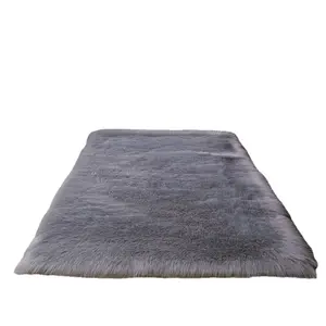 Light gray solid color plush bedroom bed rug living room sofa coffee table mat clothing store window decoration floor mat