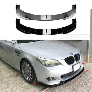 For Bmw E60 5 Series 2004-2010 M Sport Front Bumper Lip Splitter <b>Diffuser</b> Spoiler <b>Car</b> Accessary Cabon Fiber Look Glossy Black - Product Image 6
