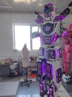 Costume de robot sur échasses LED RGB, tenue de cosplay géante lumineuse pour spectacle de rue, défilé en boîte de nuit, événement, spectacle
