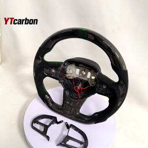 Volante YTcarbon para 300c Personalizado de Fibra de Carbono Real con Calefacción y LED - Product Image 4