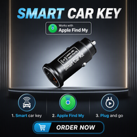 Kaifute Mini Traceur GPS de Navigation avec Positionnement AGPS, Charge Double Port, en Alliage d'Aluminium pour Appareils iOS (KEYS)