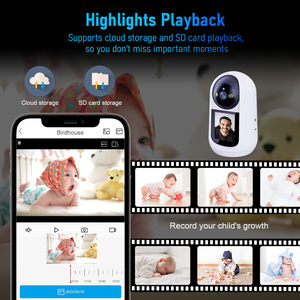 Caméra de surveillance intelligente pour bébé Tris Home 2,4 pouces 2MP, suivi de mouvement, vision nocturne couleur, WiFi, caméra de sécurité intérieure - Product Image 6