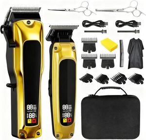 Cortadora de Pelo Eléctrica Inalámbrica Profesional con Pantalla LED, Batería de 1800 mAh, Cuchilla de Cerámica y Carcasa de Plástico para Uso Doméstico - Product Image 1