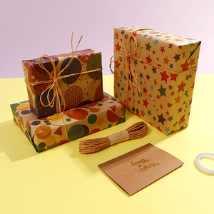 Alta calidad al por mayor 80g 43*300cm cumpleaños Kraft papel de embalaje papel de regalo - Product Image 5
