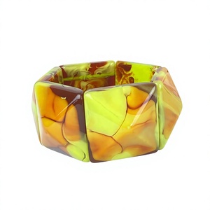 Resin and Wood New Bracelets Geometric <b>Jade</b> Premium Unique Acrylic Fashion Unisex Vintage Style Fashion <b>Bangle</b> Wedding Parties - Product Image 2
