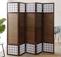 Écran moderne mobile en bambou Écran Paravan de confidentialité écologique Écran de séparation de pièce Écran décoratif d'intérieur