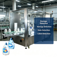 Unité de détection des défauts des bouteilles en ligne pour les bouteilles de boissons avec couverture complète de vue multi-caméras et inspection de la qualité de surface