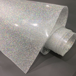 0.5MM doux clair paillettes TPU brillant gelée <span class=keywords><strong>Transparent</strong></span> étincelle brillant plastique vinyle <span class=keywords><strong>tissu</strong></span> pour bricolage boucles d'oreilles cheveux arcs sacs portefeuilles - Product Image 4