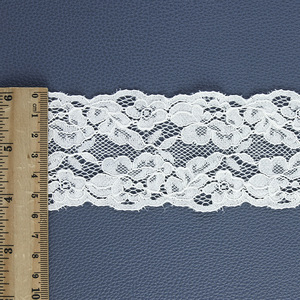 Petit ruban de bordure en dentelle en Nylon élastique Non extensible blanc pour col, bande, encolure, ourlet, manches, sous-vêtements, soutien-gorge - Product Image 3