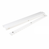 Support et poussoir en acrylique blanc de qualité A, 160 tuiles, 20 pouces, présentoir de jeu de Mahjong festonné