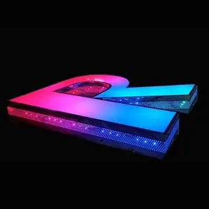 3D Angepasst RGB indoor und outdoor led alphabet loch-punch kanal brief