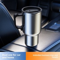 Tasse chauffante et isotherme en acier inoxydable 12V pour voiture, grande capacité 500ml, anti-fuite, ébullition rapide, modèle portable 685