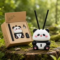 Bouteille de parfum pour voiture en verre en forme de panda mignon de 6,5 ml, diffuseur d'air suspendu, bouteille d'ornement de voiture en forme d'animal