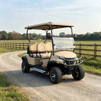 Voiturette de golf électrique tout-terrain populaire de style américain 4 places avec rangement supplémentaire et options de peinture illimitées pour la chasse