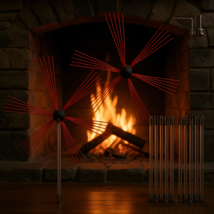 Kit de nettoyage de cheminée 12 tiges flexibles en nylon de 12 m, ensemble de brosses de nettoyage de foyer, accessoire de perceuse rotative, pour foyer à bois rond, personnalisé - Product Image 2