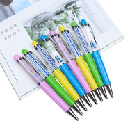 BECOL Promotionnel Logo Personnalisé 2D 3D Flottant Liquide Stylo Creative Design Huile Flotteur Stylo À Bille En Plastique pour Cadeaux
