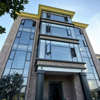 Ventanas de Aluminio con Aislamiento Térmico, Doble Acristalamiento, Vidrio Templado, Insonorizadas, Resistentes a Huracanes, con Marco Arqueado y Acabado Liso para el Hogar