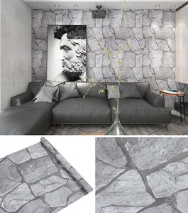 3D đá cẩm thạch dán tường hình nền tự dính không thấm nước tường Bảng điều chỉnh papier peint 3D bức tranh tường adhésif đổ Salon Giấy dán tường cuộn - Product Image 5