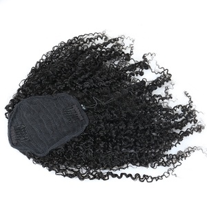 <span class=keywords><strong>CARA</strong></span> <span class=keywords><strong>Cola</strong></span> de Caballo de pelo humano 4b 4c Afro rizado de pelo de <span class=keywords><strong>cola</strong></span> de caballo extensión para las mujeres negras - Product Image 4