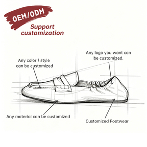 OEM Elegant Women's Men's Soft Calfskin Loafers Comfortable Elasticized Moccasins Flat Penny Loafers Classic Slip On Glove Flats - Product Image 3