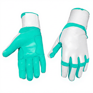 Gants de frappeur en cuir SAAR INDUSTRIES SI-BG-QN27, ambidextres, fermeture auto-agrippante, support de poignet durable, couleur personnalisable - Product Image 1