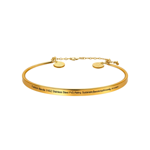 Fashion <b>Bangle</b> 316L Stainless Steel PVD Gold Plating Sustainable Resistant Bracelet Jewelry Accessory - Product Image 2
