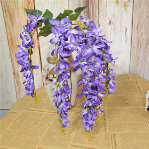 <span class=keywords><strong>Flor</strong></span> <span class=keywords><strong>de</strong></span> Glicinia Artificial al por Mayor, 5 Ramas, Orquídea <span class=keywords><strong>de</strong></span> Seda <span class=keywords><strong>de</strong></span> Tailandia para Bodas - Product Image 2