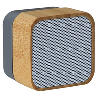 Haut-parleur portable sans fil Bluetooth en bambou miniature carré durable, rechargeable, Bluetooth