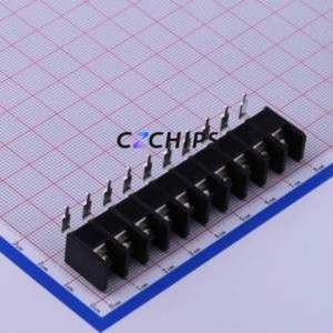 DBT30R-7.62-10P Barrier Terminal Block Bent Lead Through Hole,P=7.62mm Connector Two Sides 7.62mm 1x10P Right Angle Pin - Product Image 1