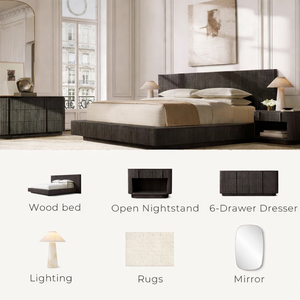 モダンなアパートメント無垢材ベッド寝室家具リゾートホテル室内木製ベッドモダンなヴィラアパートメント寝室家具セット - Product Image 3