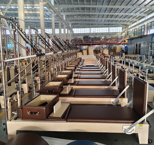 Acero legno <span class=keywords><strong>Pilates</strong></span> Reformer macchina <span class=keywords><strong>Yoga</strong></span> letto corpo equilibrio riformatori <span class=keywords><strong>Pilates</strong></span> con mezza torre - Product Image 3