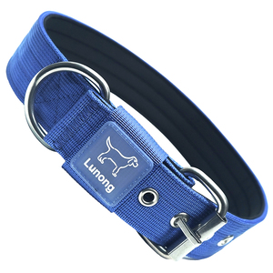 Collier réglable pour grand chien, collier en nylon rembourré doux avec boucle à ardillon et quincaillerie métallique pour l'entraînement en extérieur, collier à fermoir à aiguille - Product Image 4