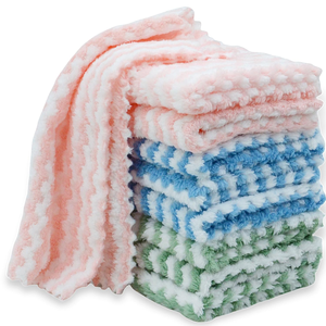 Wholesale <b>Absorbent</b> Coral Fleece Microfiber Kitchen Dish <b>Cloths</b> Reusable <b>Cloth</b> Towels - Product Image 1