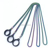 Cordons porte-stylo ronds en polyester de haute qualité, personnalisés avec logo jacquard tissé, avec crochet et anneau en silicone