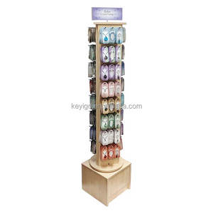 Grands présentoirs rotatifs pour <span class=keywords><strong>bijoux</strong></span> <span class=keywords><strong>à</strong></span> poser au sol pour magasin, <span class=keywords><strong>présentoir</strong></span> <span class=keywords><strong>mural</strong></span> en bois <span class=keywords><strong>à</strong></span> lattes pour <span class=keywords><strong>bijoux</strong></span> et boucles d'oreilles - Product Image 4