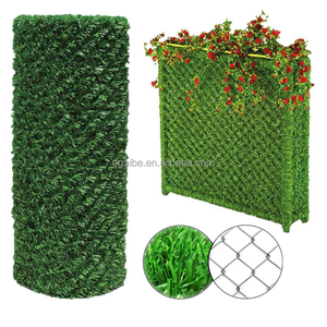 Paneles de Césped <span class=keywords><strong>Artificial</strong></span> de PVC Ignífugos e Impermeables, con Marco de Malla de Alambre de Hierro, para Cercas de Privacidad en Jardines y Hogares - Product Image 3